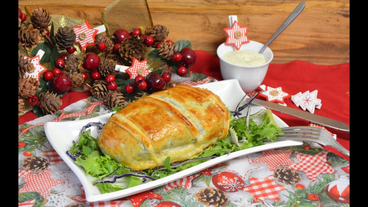 HOJALDRE DE SALMON CON ESPINACAS Y QUESO