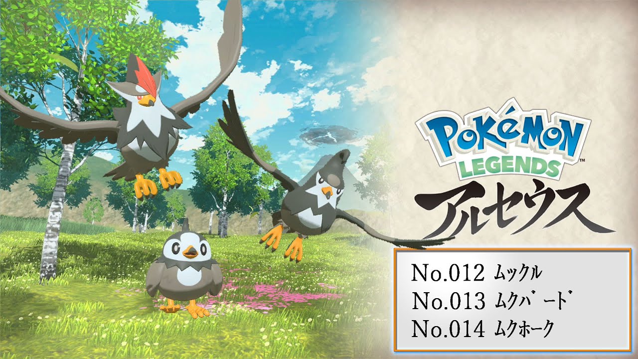 ヒスイ図鑑 no 012ムックル no 013ムクバード no 014ムクホーク Pokemon Legends アルセウス Youtube ヒスイ図鑑 no 012ムックル no 013ムクバード no 014ムクホーク Pokemon Legends アルセウス Youtube