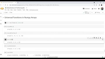 Universal Functions in Numpy