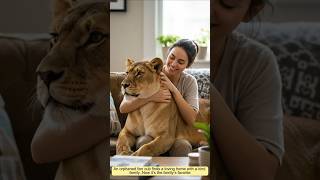 An orphaned lion cub finds a loving home with a kind family, now it’s the family’s favorite.