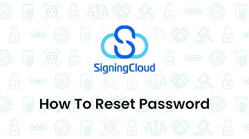SigningCloud Tutorial : How To Reset Password