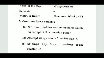 Microprocessors||B.Sc. (Hons) Computer Science DSE-1, Previous year Question paper 2018