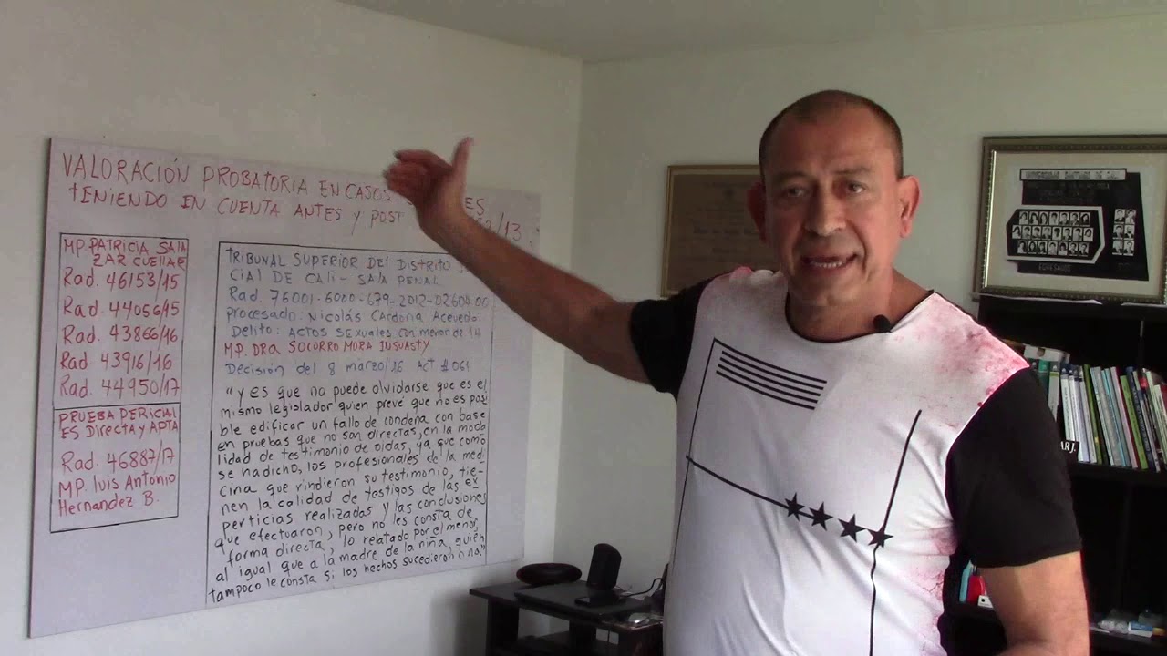 Valoración probatoria en delitos sexuales antes y post a la ley 1652/13. (prueba de referencia)