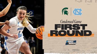 North Carolina vs. Michigan State - First Round NCAA tournament extended highlights