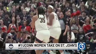 No 1 UConn takes on St John s in Hartford tonight