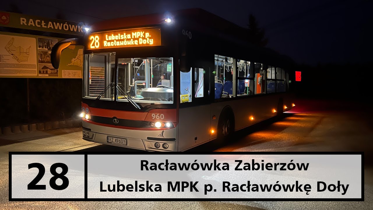 MPK Rzeszów linia 28 Racławówka Zabierzów - Lubelska MPK przez Racławówkę Doły