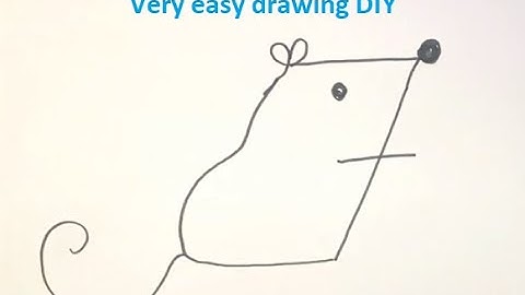 How to draw a Mouse from the number 7 | Very easy drawing DIY