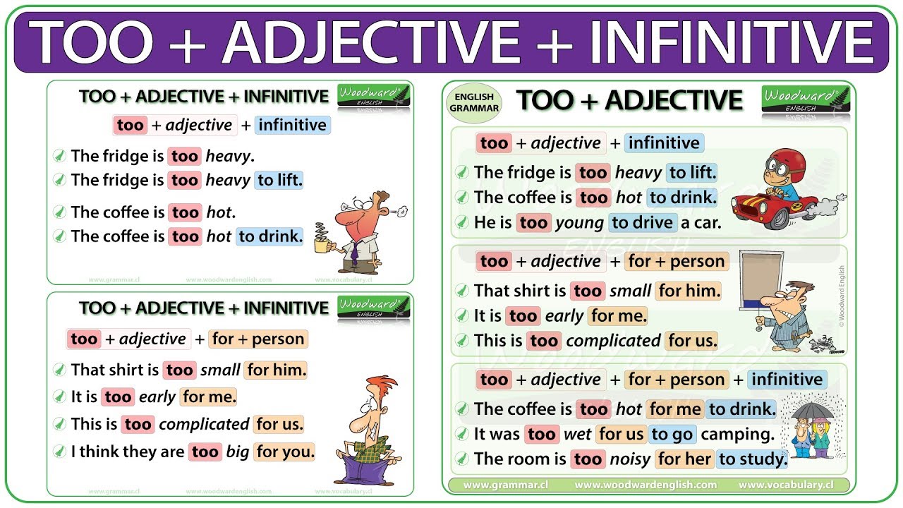 TOO  Adjective  Infinitive   English Grammar Lesson