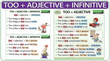 TOO + Adjective + Infinitive | Learn English Grammar | English Word Order | Woodward English
