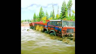 Mudrunner Vs School Bus Vs Chained Hydraulic Crush Beamng.drive