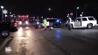 Late night car accident with airbag deployment - January 15, 2021 - Elgin, IL