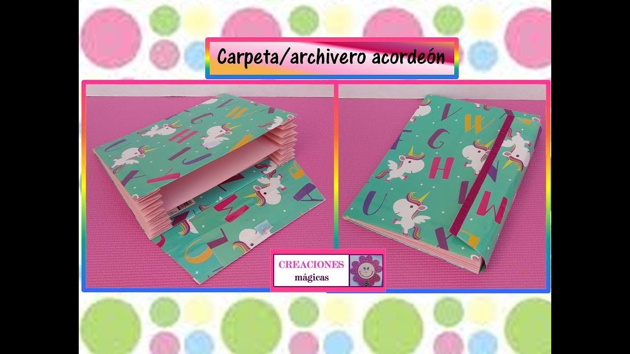 ♥♥Carpeta/Archivero acordeón♥Creaciones mágicas♥♥ - YouTube