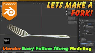 Blender, model a Fork