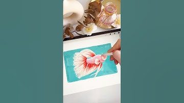 Digital Gouache in Procreate 🐠 Realistic Gouache Brushes ✏️ #procreate #gouache #gouachepainting