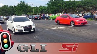 JETTA GLI VS CIVIC SI I Drag Race Arrancones 🚦