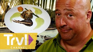 Electric Leaves \& More Avant-Garde Dining | Bizarre Foods with Andrew Zimmern | Travel Channel