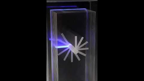 Transparent LED Edge Lit Acrylic Analog "Nixie" Clock: "Floating Hands Clock".