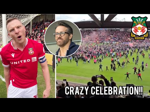 Ryan Reynolds x Wrexham Fans Crazy Celebration To Wrexham Promotion To Ligue One!!