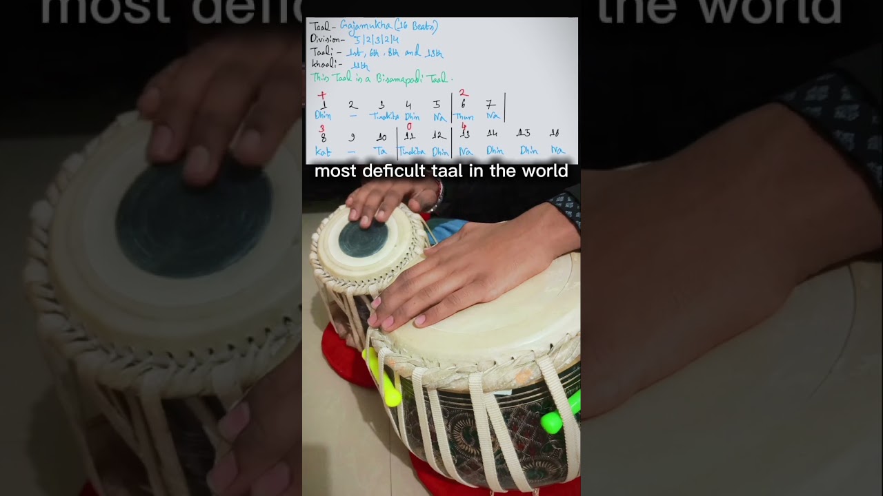 Tabla gajamukha taal 16 beats l tabla tutorial l 