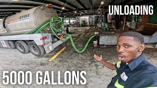 what it's like unloading 5000 gallons of cooking oil...