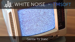 Gentle TV Static White Noise - 10 Hour Sleep Sound - Black Screen