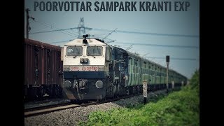 Original Cab EMD from SGUJ on a rampage with Poorvottar Sampark Kranti Exp