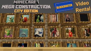 BlockBuster Video Rental Store in Minecraft | Minecraft Mega Construction City Edition