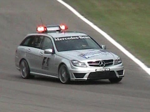 2012 Mercedes C63 AMG Station Wagon - F1 Medical Car - INCREDIBLE LOUD SOUND!!!