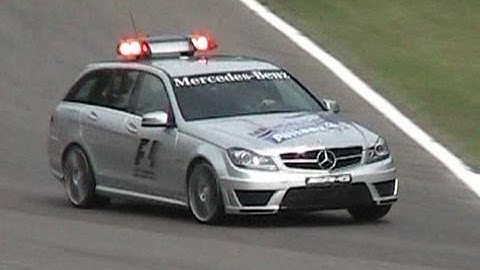 2012 Mercedes C63 AMG Station Wagon - F1 Medical Car - INCREDIBLE LOUD SOUND!!!