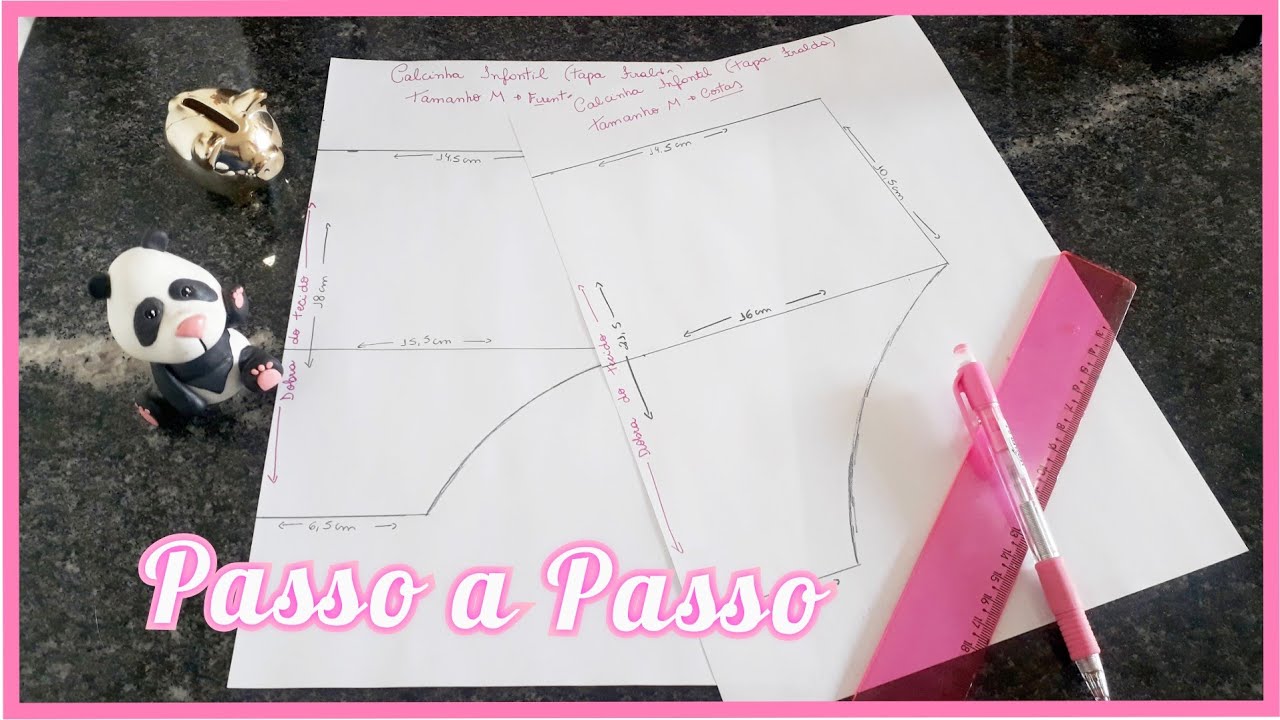 Molde Calcinha Tapa Fralda - Passo a passo P, M, G