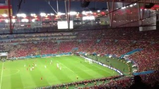 Spain 0 - 2 Chile at Maracaná, Rio de Janeiro. FIFA World Cup Brazil 2014