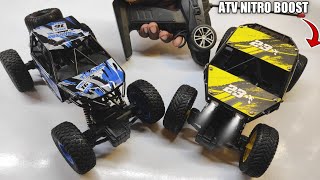 RC Monster Truck vs ATV Nitro Boost Monster Truck Unboxing And Testing - Remote Control Car