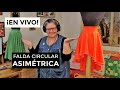 🔴 Falda circular asimétrica formando cola. Cómo hacerla a medida. Fácil y rápido