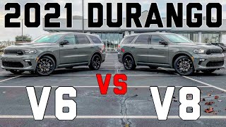 2021 Dodge Durango R/T BlackTop V8 HEMI vs 2021 Dodge Durango G/T BlackTop V6  New UCONNECT SCREEN