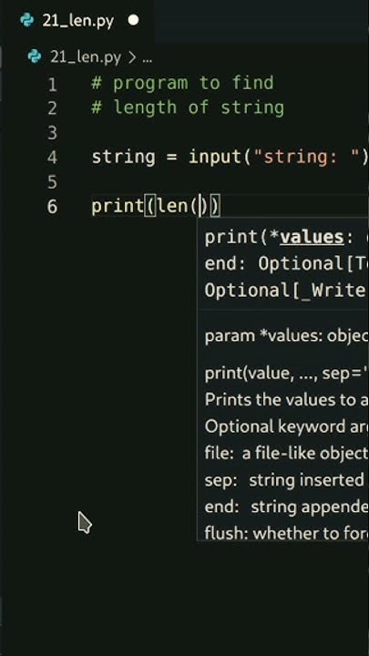 Program To Calculate Length Of String Using Python | len() | Python3 ...