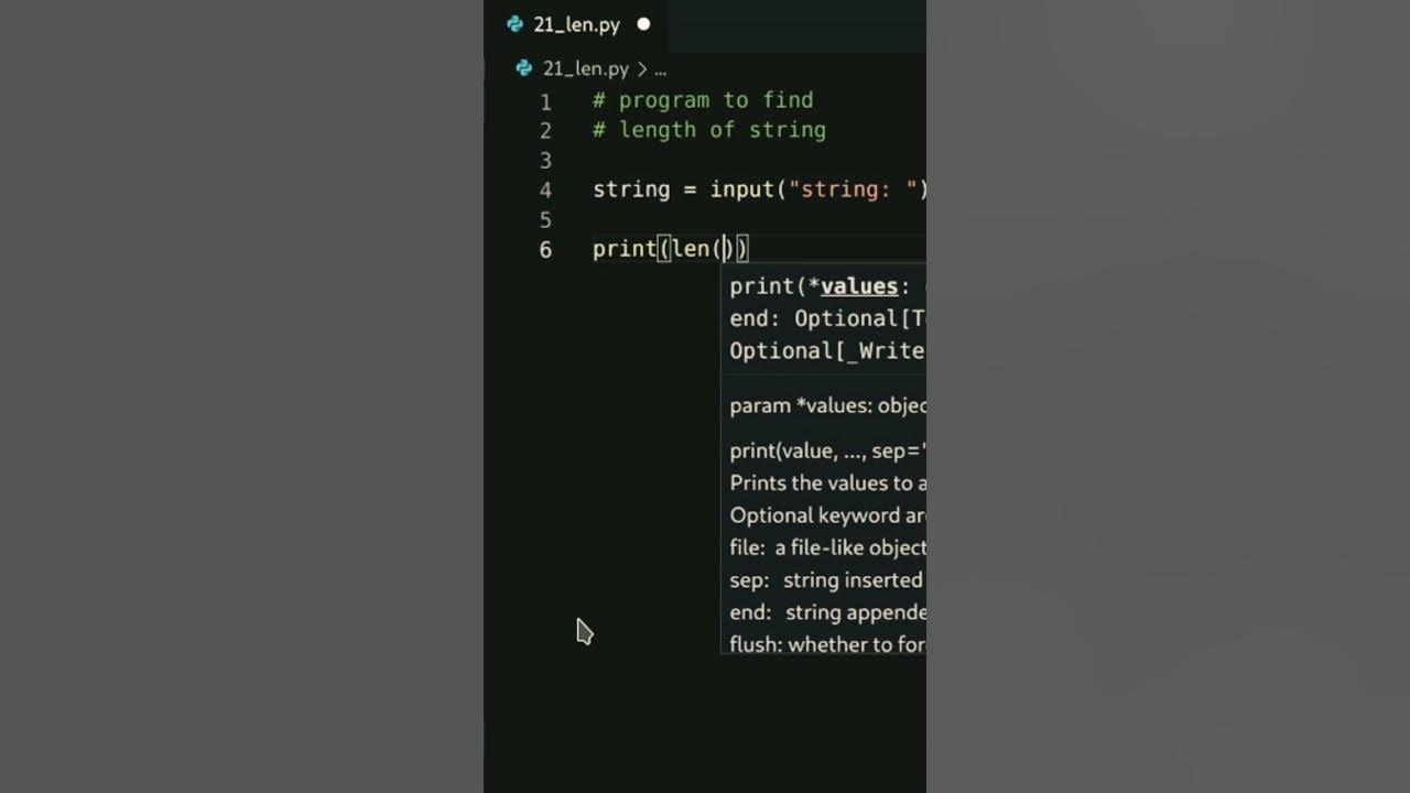 Program To Calculate Length Of String Using Python | len() | Python3 ...