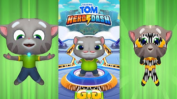 TALKING TOM HERO DASH -- VECTOR HERO TOM RUNNING IN CLASSIC MIRROR MODE & FUNNY FAIL
