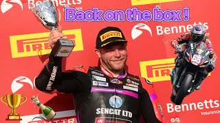 BACK ON THE PODIUM! MY FIRST RACE BACK| OULTON PARK BSB ROUND 1| BRITISH SUPERSTOCK | APRILIA RSV4!