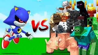 METAL SONIC vs ALL MUTANT MINECRAFT ENDERMAN, WITHER, ZOMBIE, SKELETON MUTANT ULTIMATE TOURNAMENT