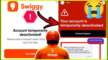 😓Swiggy ID temporarily deactivated/block/terminate ? // how to activate swiggy ID open अब क्या करे 😭