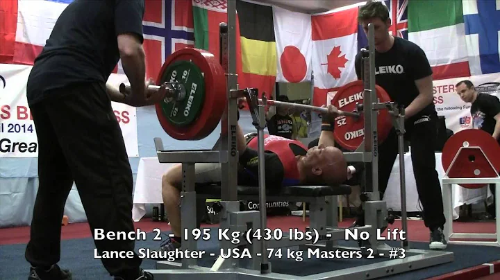 Lance Slaughter at the 2014 IPF Master World Bench...