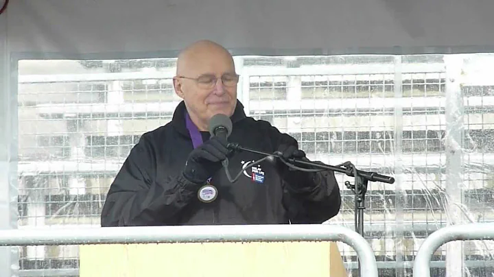 Dr. Gordy Klatt discussing his condition at the opening ceremony of Relay for Life 2012