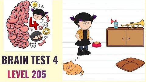 🧠 Brain Test 4 Level 205 | This lazy cat must sleep on her bed | Walkthrough