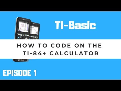 TI-Basic-Ep. 1-TI-84 + 계산기에서 코딩하는 방법