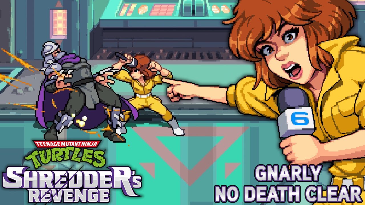 TMNT Shredder's Revenge Gnarly No Death Clear (April O'Neil / Arcade