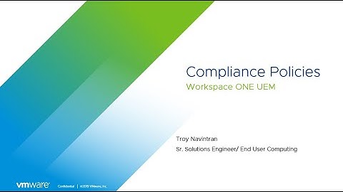 Workspace ONE UEM Compliance Policy - iOS