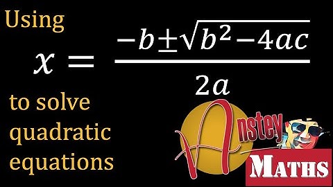 Using the Quadratic Formula to Solve an Equation