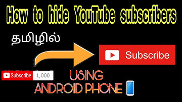 How to hide subscribers count on youtube using android mobile in tamil || Saranya Sara