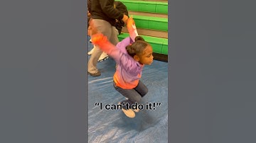 6 year old teaches herself back handspring 😱‼️ #shorts #labkidz
