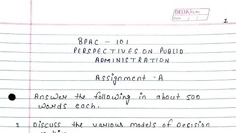 BPAC 101 solved assignment 2022-2023 | BPAC 101 solved assignment in English 2022-2023 | BPAC 101